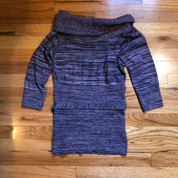 BCX PURPLE GREY OFF SHOULDER PULLOVER SWEATER M - Picture 4 of 10